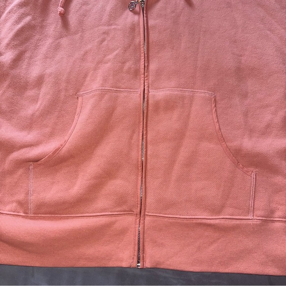 NWOT Victoria’s Secret Coral Hooded Zip Up Jacket | Size Large - Picture 5 of 8